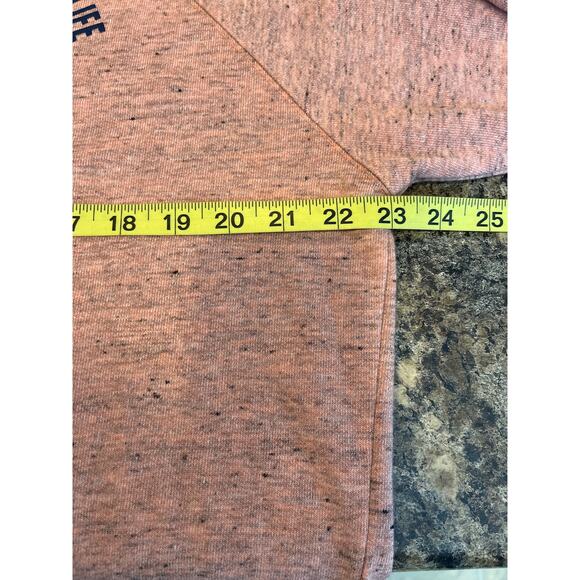 Monrow Get High on Life Heather Pink Sweatshirt Large - Picture 4 of 6